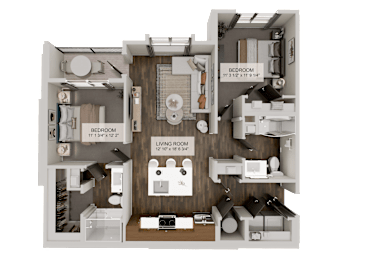 B1b Floor Plan at Heritage on Hover Apartments, Longmont, CO, 80503