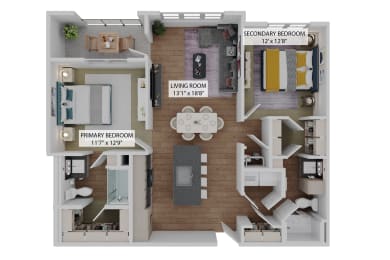 2 bed 2 bath B at The Concord Apartments, Florida