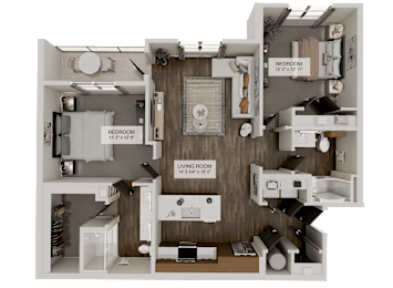 B2 Floor Plan at Velara Luxury Apartments, Ponte Vedra Beach, Florida