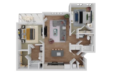 B2 Floor Plan at The Garrison, Colorado