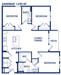 C1 Sandbar Floor Plan at Drift, Daytona Beach, FL, 32117