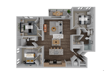 Floor Plan C2 at The Pullman Luxury Apartments, Atlanta, GA