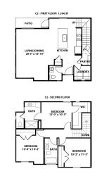C2 Floor Plan at Grandstone at Sunrise, Peoria, Arizona