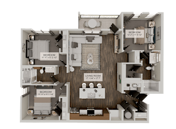 C2 Floor Plan at Velara Luxury Apartments, Florida, 32081