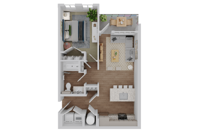 1 bed 1 bath A1 Floor Plan at Standard441, Lady Lake, FL