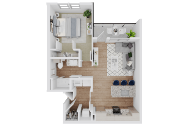 1 bed 1 bath A2 Floor Plan at Standard441, Lady Lake Florida