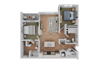 2 bed 2 bath B1 Floor Plan at Standard441, Florida