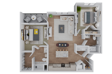 2 bed 2 bath B2 Floor Plan at Standard441, Lady Lake, 32159