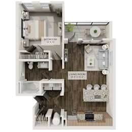 A2 Floor Plan at The Liliana Apartment Homes, Pooler