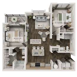 B1a Floor Plan at The Liliana Apartment Homes, Georgia