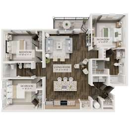 C2 Floor Plan at The Liliana Apartment Homes, Georgia, 31322