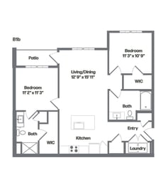 B1b Floor Plan at Watermark at Urban Blu, Panama City Beach