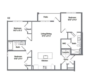 C2 Floor Plan at Watermark at Urban Blu, Panama City Beach, FL