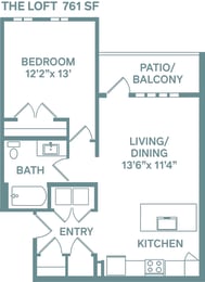 The Loft Floor Plan at The Quarry, Fort Collins Colorado
