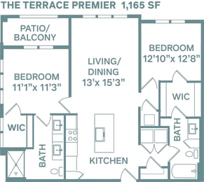 The Terrace Premier Floorplan 1165 sf at The Quarry, Colorado, 80526?
