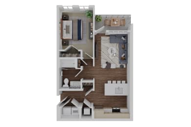 A1 Floor Plan at The Quinn Luxury Apartment Homes, Pensacola, 32526