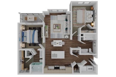 B1a Floor Plan at The Quinn Luxury Apartment Homes, Florida