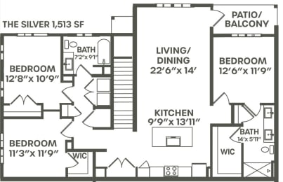 Silver Floor Plan at Palm Grove, Ellenton, 34222