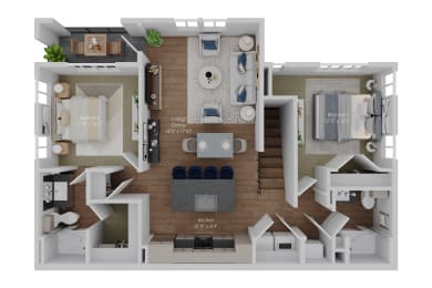 The Retreat Upper (Select B2U) Floor Plan at Stella, San Tan Valley, AZ 85143