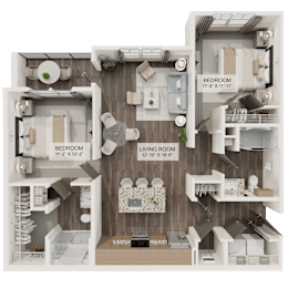 B1a Floor Plan at Terrassa Luxury Apartments, Saint Augustine, FL 32084