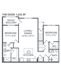 The Oasis Floor Plan at The BLVD at Wilson Crossings, Michigan, 49418