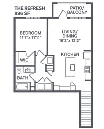 The Refresh Floor Plan at The BLVD at Wilson Crossings, Michigan