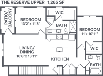 The Reserve Upper Floor Plan at The BLVD at Wilson Crossings, Wyoming Michigan