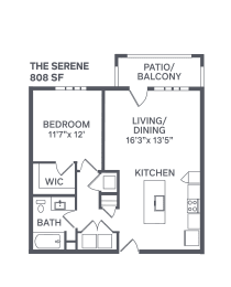 The Serene Floor Plan at The BLVD at Wilson Crossings, Wyoming Michigan