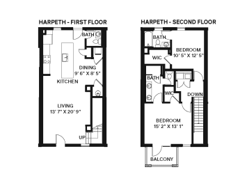 Harpeth Floor Plan at Oakbrook Townhomes, Franklin, TN