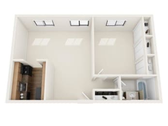 One Bedroom Floor Plan at Birnam Wood Apartments, Monroeville, PA
