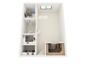 Studio Floor Plan at Birnam Wood Apartments, Pennsylvania