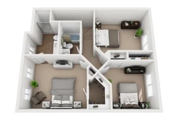 Three Bedroom Townhome With Garage at Holiday Park Apartments, Pittsburgh, Pennsylvania