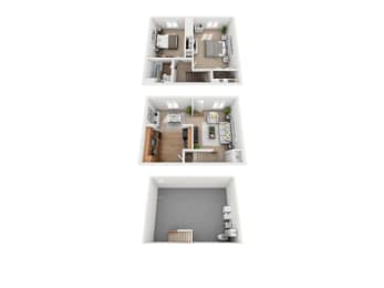Two Bedroom Townhome with Basement at Holiday Park Apartments, Pittsburgh, 15239