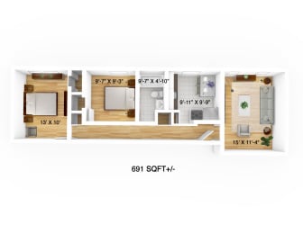 2 Bedroom 1 Bath at Place St. Boniface Complex