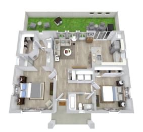 2 bed 2 bath floor plan at Avilla Cypress Creek, Sun City Center, FL 33573