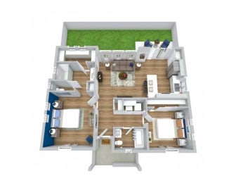 2 bed 2 bath floor plan at Avilla Suncoast, Odessa, FL 33556