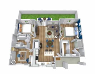 3 bed 2 bath floor plan at Avilla Traditions, Grand Prairie, TX 75052