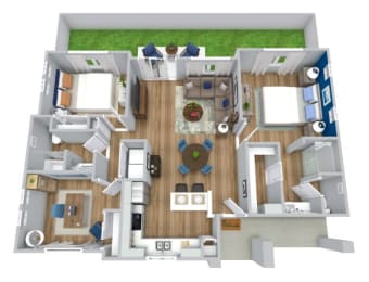 3 bed 2 bath floor plan at Avilla Springs, Melissa, TX 75454