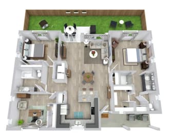 3 bed 2 bath floor plan at Avilla Berry Creek Highlands, Georgetown, TX, 78633