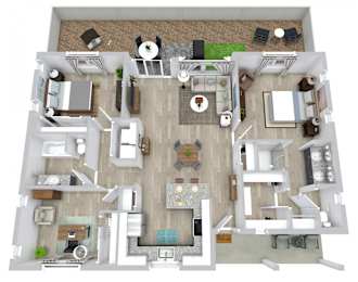 3 bed 2 bath floor plan at Avilla Vista Norte, Phoenix, AZ 85087