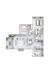 Floor Plan  a floor plan of a house with a pool and a living room