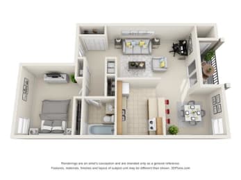 1 Bed 1 Bath at Stoneridge Apartments, Gainesville, Florida