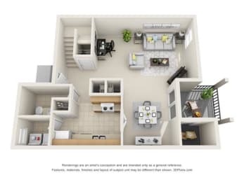 1st Floor - 3 Bed 2.5 Bath Townhome at Stoneridge Apartments, Gainesville, FL