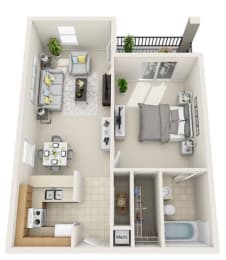 1 Bed 1 Bath at Tivoli Apartments, Florida