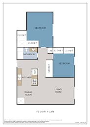 Floor Plan  2 Bedroom Floor Plan