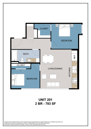 Floor Plan  Two Bedroom - Unit 205