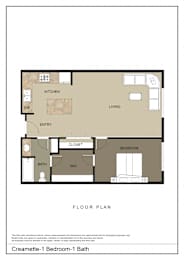 Floor Plan  1 bedroom