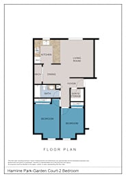 Floor Plan  Garden Court - 2 bedroom