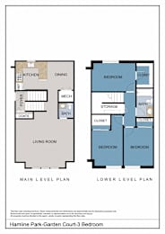 Floor Plan  Garden Court -3 bedroom