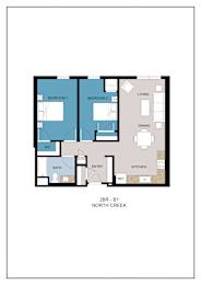 Floor Plan  2 Bedroom - B1